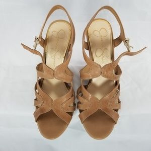 Jessica Simpson Tan Brissah Platform Sandal Size 8